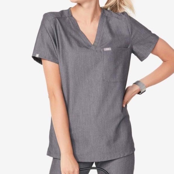 Figs Catarina scrub top XXS in Graphite - Picture 3 of 3